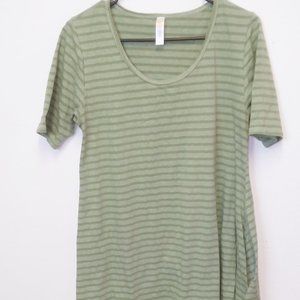 Green Stripped Shirt from LuLuRoe in size small, so soft